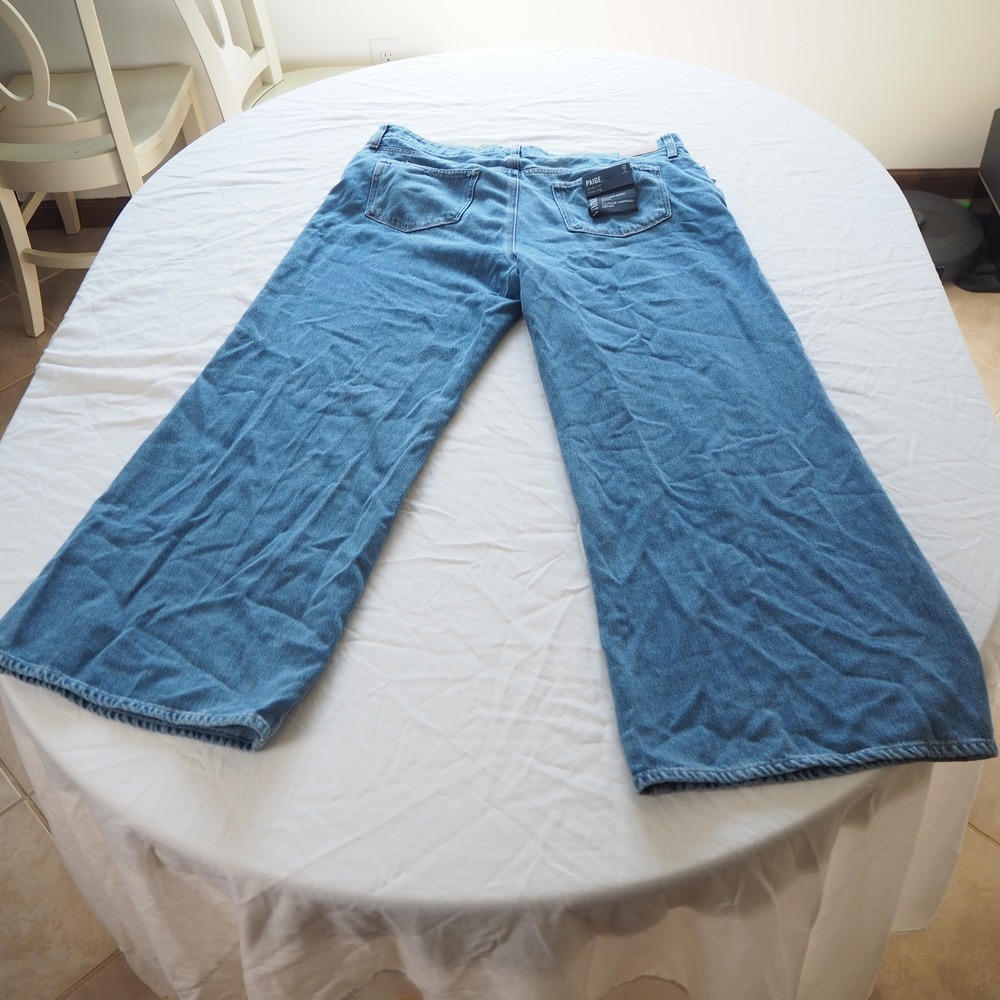 PAIGE Zoey 31" Tie Waist Wide Leg Jeans Women's 34 Vintage Style Soft Denim - Picture 6 of 16